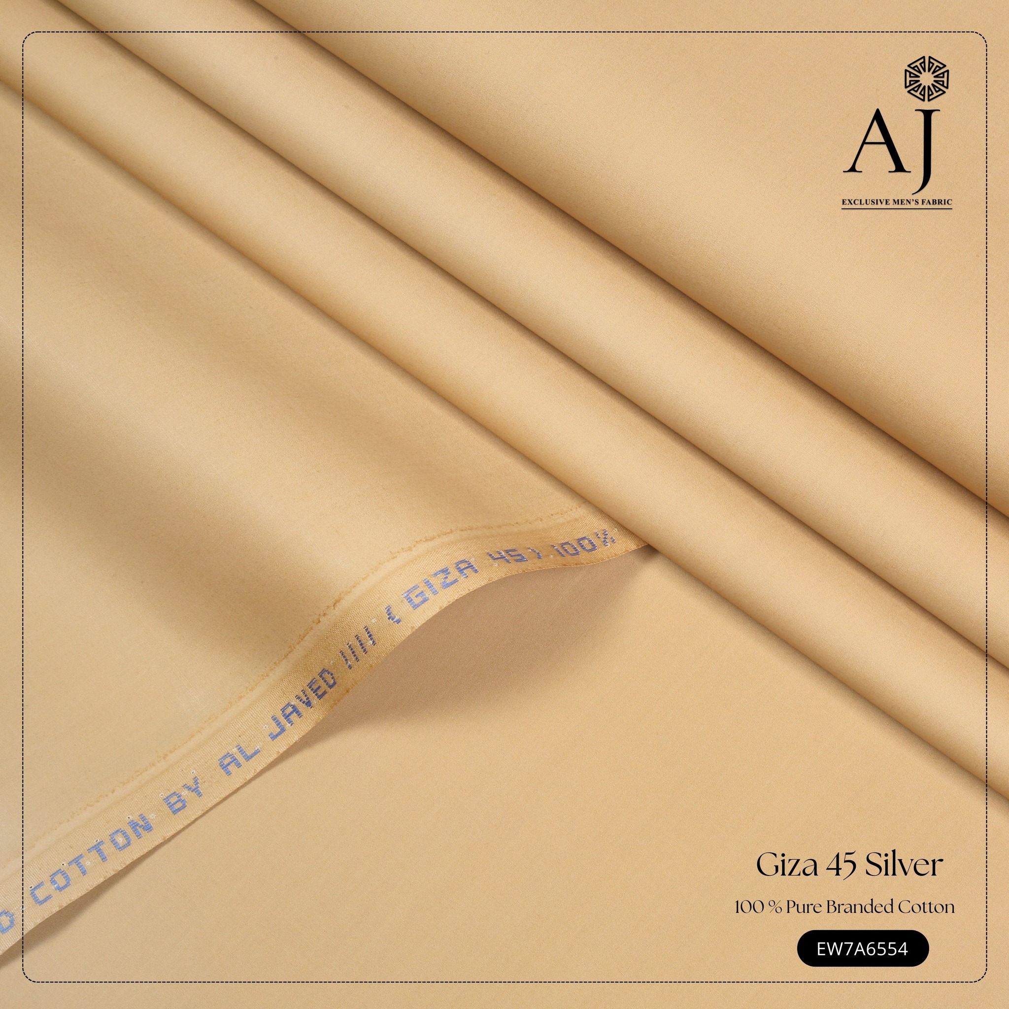 AJ Exclusive "Giza 45 Silver" | 100% Pure Branded Egyptian Giza Cotton